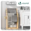 VOUNOT® Handtuchhalter Stehend, Bambus Handtuchständer mit Produktbild-Vorschau 2
