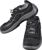 A pair of black work shoes with gray soles and accents, presented on a white background. Produktbild-Vorschau
