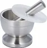 Edelstahl Mörser mit Stößel Lebensmittelecht Pestle and Produktbild-Vorschau 1