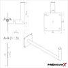 PremiumX 80cm Wandhalter Stahl verzinkt SAT Wand Halterung Produktbild-Vorschau 3