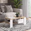Couchtisch Vicco Wilmut Goldkraft Eiche/Weiß 89.8 x 46.4 cm Produktbild-Vorschau 3
