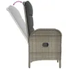 vidaXL 7 tlg. Garten Essgruppe mit Kissen Grau Poly Rattan Produktbild-Vorschau 6