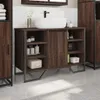 vidaXL Vanity unit hnedý dubový vzhľad 91x35x60 cm Náhľad obrázku produktu 3