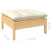 vidaXL 7-tlg. Garten-Lounge-Set mit Creme Kissen Massivholz Produktbild-Vorschau 10