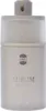 A white perfume bottle with silver text and logo. Voir les images du produit