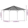Pavillon mit Dach 3x3 m Anthrazit Produktbild-Vorschau 5