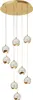 Lucande LED-Hängelampe Hayley, Ø 40 cm, 9-flg., gold, Glas Produktbild-Vorschau 14