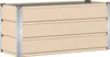 vidaXL Fioriera avorio 100 x 40 x 45 cm in acciaio Anteprima dell’immagine prodotto 1