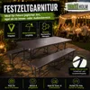 Bierzeltgarnitur 180x75 cm klappbar graue Holzoptik Produktbild-Vorschau 2