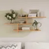 LUNOR Genoa – Wandplank – Bamboe kleur – 123 x 55 x 22 cm Productafbeelding-voorbeeld 1