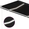 A close-up view of a black awning with integrated LED lights. Náhľad obrázku produktu