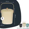 Geruchsdichter und nachhaltiger Biomülleimer von HMF für 6 Liter in Beige Anteprima dell’immagine prodotto