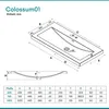 Technical drawing and size chart for a washbasin. Produktbild-Vorschau