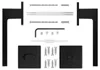 A flat lay of door hardware components and screws on a white background. Produktbild-Vorschau