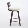 Lot de 3 tabourets de bar en bois avec dossier, pivotants à Voir les images du produit 4