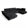 Sofiland Ecksofa Aller U-Form rechts 345x202 cm Schwarz mit Produktbild-Vorschau 2
