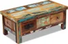 vidaXL Table basse avec tiroirs en vieux bois massif Voir les images du produit 2