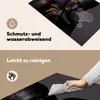 KitchenYeah© Herdabdeckplatte Frau - Schwarz - Gold - Kunst Produktbild-Vorschau 2