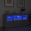vidaXL Sideboard mit LED-Leuchten Grau Sonoma 142,5x37x67 Produktbild-Vorschau 1