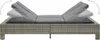 vidaXL 2-Personen-Sonnenliege mit Auflage Grau Poly Rattan Produktbild-Vorschau 2