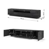 TV-meubel AURA 200 cm, SAHARA, zwart, satijnlook, geschikt Productafbeelding-voorbeeld 5