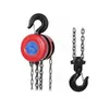 A red chain hoist with a black hook and chain, shown against a white background. Náhled obrázku produktu
