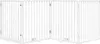 A white wooden pet gate with four foldable panels is shown against a white background. Podgląd zdjęcia produktu