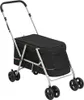 vidaXL Hundewagen Faltbar Schwarz 100x49x96 cm Leinenstoff Produktbild-Vorschau 1