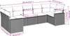 Design 7-tlg. Garten-Sofagarnitur mit Kissen Schwarz Poly Produktbild-Vorschau 3