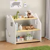 Kinderregal YASMIN 3 Ablagen natur/weiß - Montessori Regal Produktbild-Vorschau 1