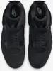 A top-down view of a pair of black Nike Air Jordan 4 Retro "Black Cat" sneakers. Náhľad obrázku produktu
