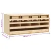 4-delig legnest, 106x40x45 cm, massief hout, grenen Productafbeelding-voorbeeld 17