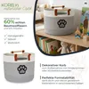 HMF Aufbewahrungskorb mit Holzgriffen, Korb aus Baumwolle Produktbild-Vorschau 2