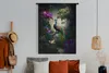 MuchoWow® Wandteppich Wandbehang Pfau - Blumen - Dschungel Produktbild-Vorschau 5