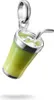 A silver charm in the shape of a green drink with a straw, suspended by a silver loop. Anteprima dell’immagine prodotto