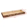 Holz Deko Tablett mit Rinde rechteckig klein - 38 x 11 cm - Produktbild-Vorschau 2