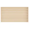 An empty, light-colored display shelf with six horizontal shelves. Voir les images du produit