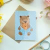 Mr. & Mrs. Panda babykarte Bären Buch - Blau Pastell - Produktbild-Vorschau 2