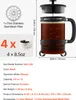 VEVOR caffettiera French Press, caffettiera da 1 L in vetro Anteprima dell’immagine prodotto 9