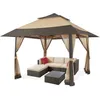 A gazebo with outdoor furniture inside, set against a white background. Produktbild-Vorschau