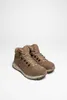 A pair of beige hiking boots are shown against a white background. Produktbild-Vorschau