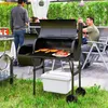 Outsunny Holzkohlegrill aus Stahl BBQ Smoker mit Deckel Produktbild-Vorschau 2