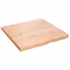 vidaXL Stolová doska svetlohnedá 60x60x(2-4) cm dubový Náhľad obrázku produktu 1