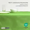HOMESCAPES Tischdecke limette 137 x 178 cm, 100% Baumwolle Produktbild-Vorschau 3