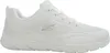 A studio shot of a single white sneaker. Voir les images du produit