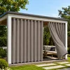 Outdoor Vorhang mit Ösen Taupe 254 x 214 cm Winddicht Produktbild-Vorschau 9