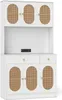 COSTWAY Mobile da cucina in legno, credenza con 2 prese Anteprima dell’immagine prodotto 8