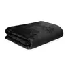 A folded black blanket is shown against a white background. Produktbild-Vorschau