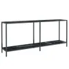 vidaXL Konsolentisch Schwarz 180x35x75,5 cm Hartglas Produktbild-Vorschau 1