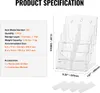 SucceBuy Porte-brochures en acrylique 8,5 x 11 pouces, Voir les images du produit 7